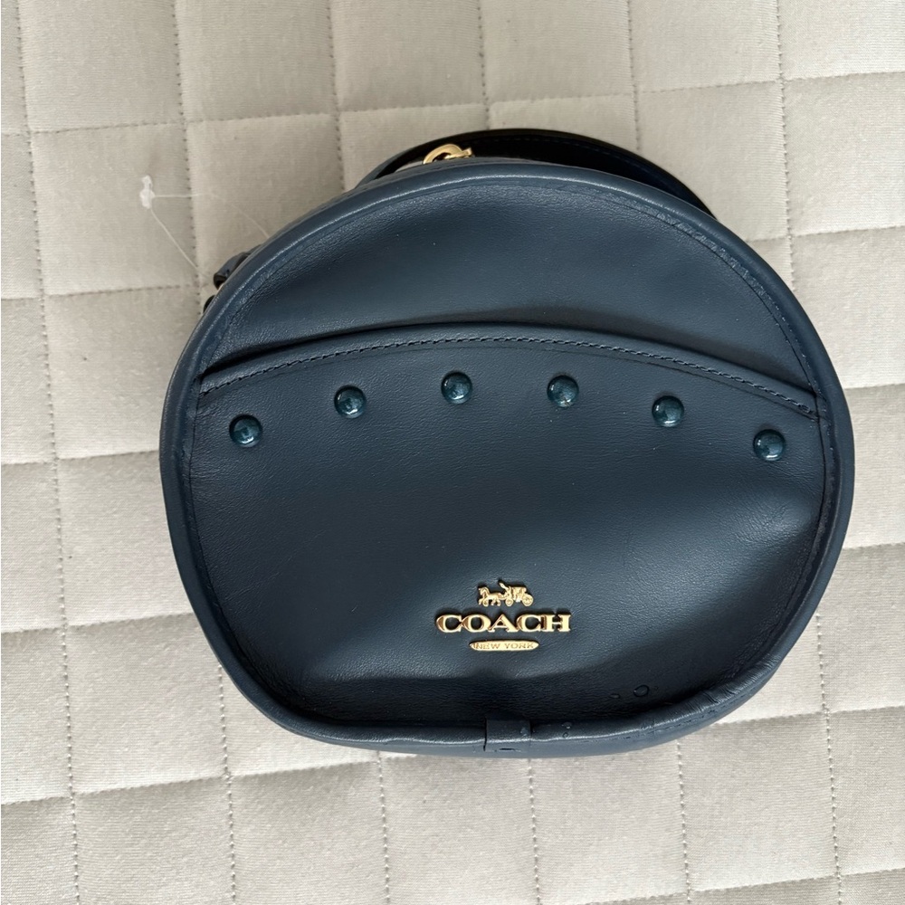 Coach Teal Studded Leather Crossbody Bag